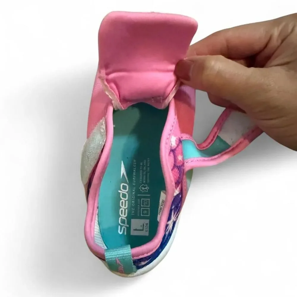 Speedo Kids Water Shoes Pink & Teal Size L – Fits US 9/10